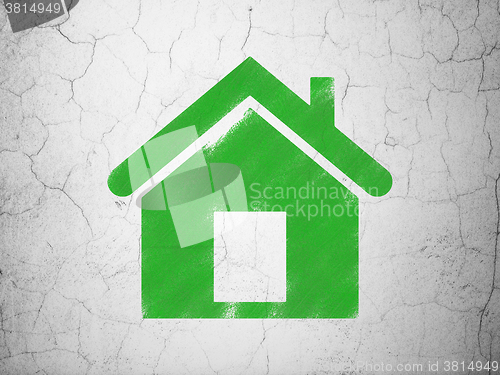 Image of Business concept: Home on wall background