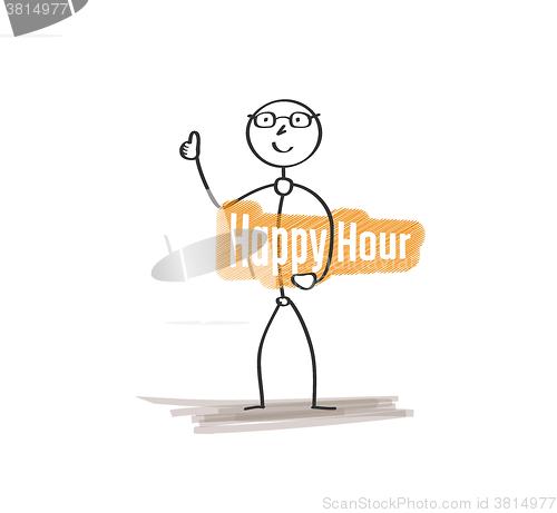 Image of man with happy hour