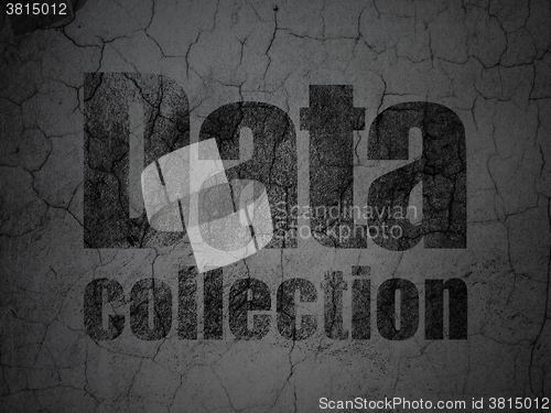 Image of Information concept: Data Collection on grunge wall background