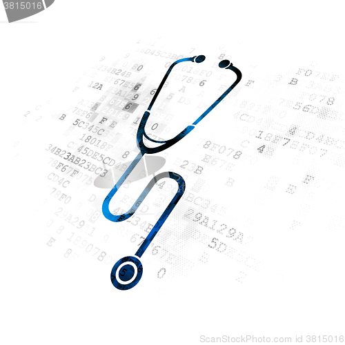 Image of Health concept: Stethoscope on Digital background