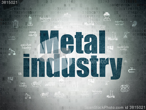 Image of Industry concept: Metal Industry on Digital Paper background