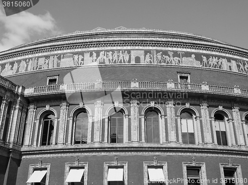 Image of Black and white Royal Albert Hall in London