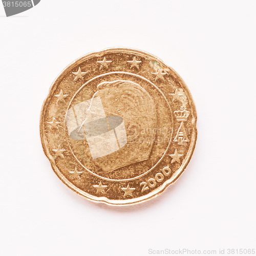 Image of  Belgian 20 cent coin vintage