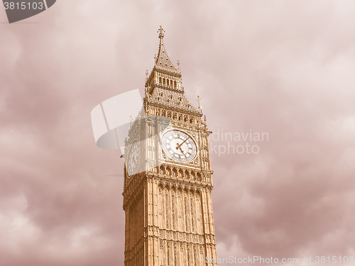 Image of Retro looking Big Ben in London