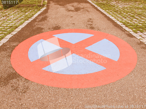 Image of  No parking sign vintage