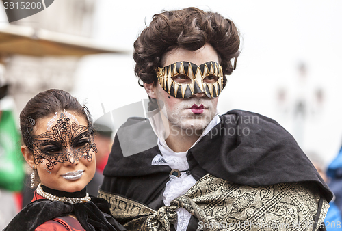 Image of Venetian Couple - Venice Carnival 2014