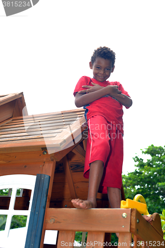 Image of editorial boys play outdoors in Big Corn Island Nicaragua