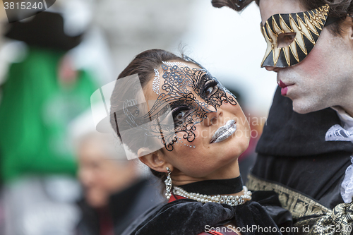 Image of Lovers in Venice - Venice Carnival 2014