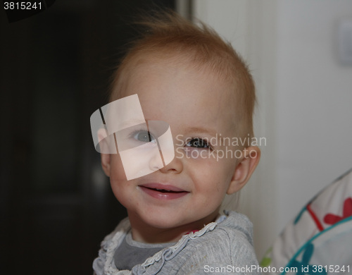 Image of Portrait of cute baby girl