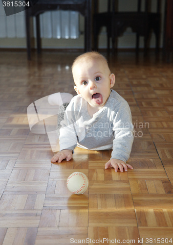 Image of Baby girl playing