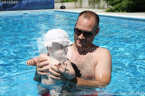 Image of Swimming lessons in the pool