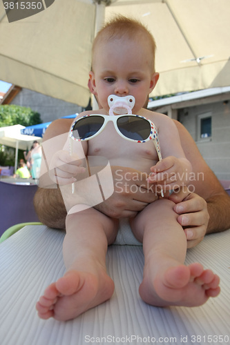 Image of Baby girl and glasses