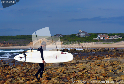 Image of editorial surfer Ditch Plains Montauk New York 