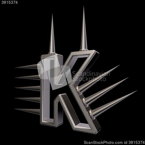 Image of prickles letter k