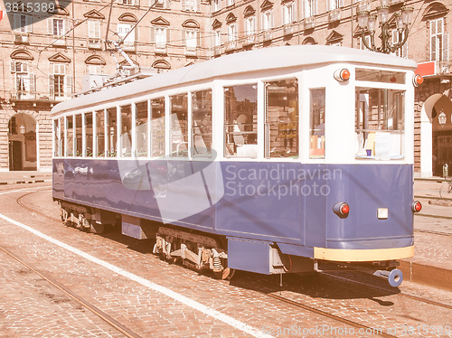 Image of Old tram in Turin vintage