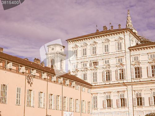 Image of Retro looking Palazzo Reale Turin
