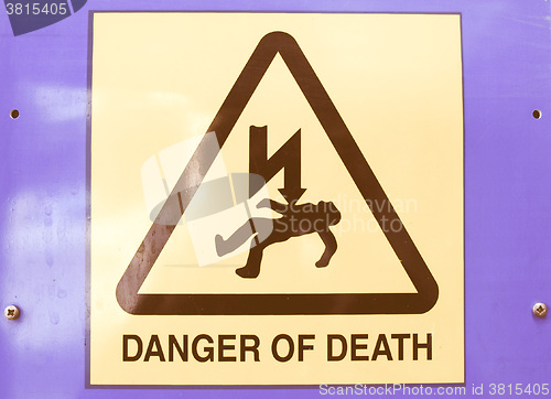 Image of  Danger of death Electric shock vintage