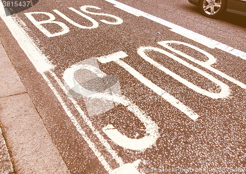 Image of  Bus stop sign vintage