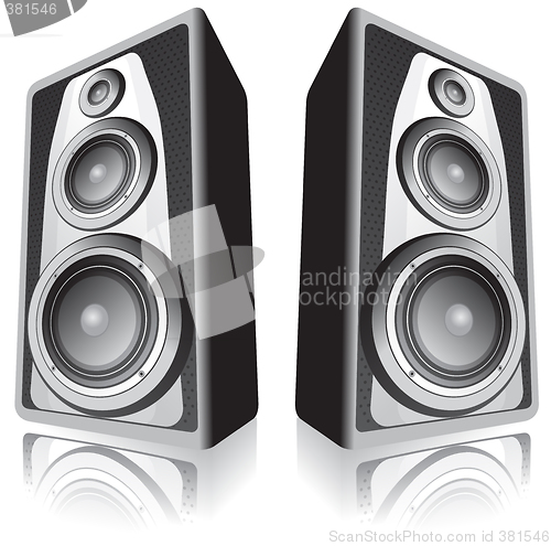 Image of Speakers on white background