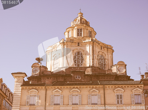 Image of San Lorenzo church Turin vintage