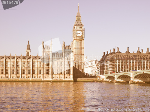 Image of Houses of Parliament London vintage