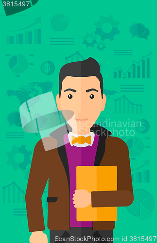 Image of Cheerful successful businessman.