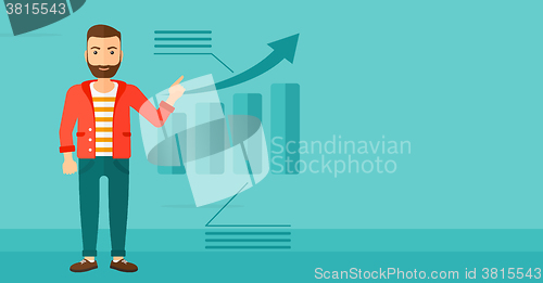 Image of Man presenting report.