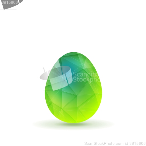 Image of Bright polygonal Easter egg background