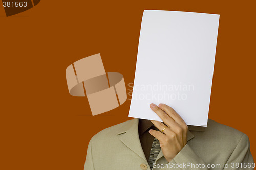 Image of Blank paper face