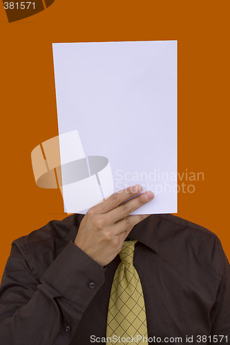Image of Blank paper face