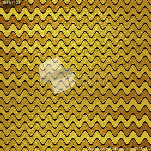 Image of Gold glitter wavy stripes background