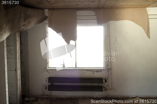 Image of destroyed house room ruins