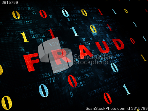 Image of Privacy concept: Fraud on Digital background