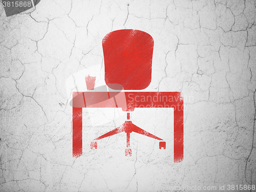 Image of Finance concept: Office on wall background