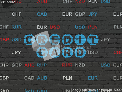 Image of Money concept: Credit Card on wall background