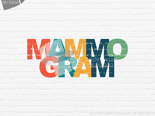 Image of Medicine concept: Mammogram on wall background