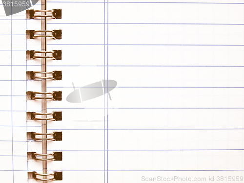 Image of  Blank notebook page vintage