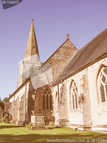 Image of St Mary Magdalene church in Tanworth in Arden vintage