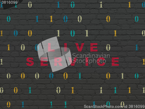 Image of Finance concept: Live Service on wall background