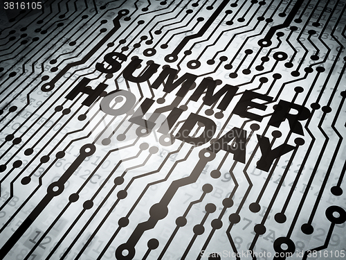 Image of Vacation concept: circuit board with Summer Holiday