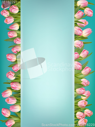 Image of Tulips design template or background. EPS 10