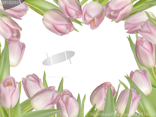 Image of Mother Day Card With Tulips. EPS 10