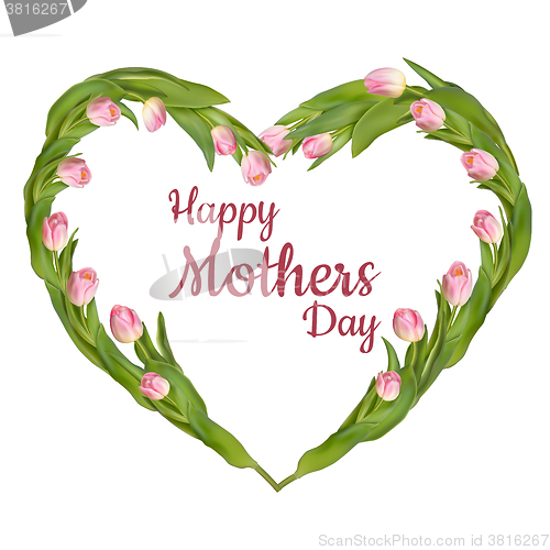 Image of Happy Mothers Typographical Background. EPS 10