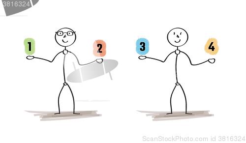 Image of men and choices