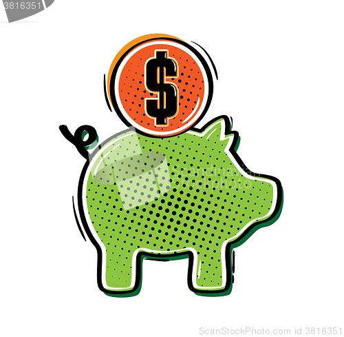 Image of pig and coin