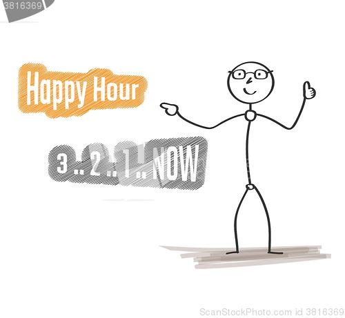 Image of man with happy hour