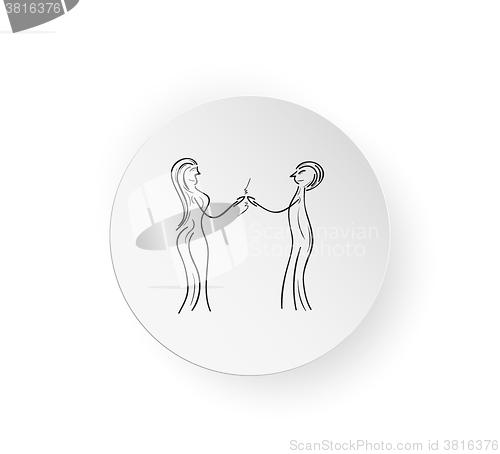 Image of abstract linear persons