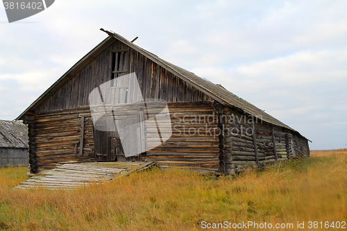 Image of Old fisherman\'s shed in North of Russia. Pomors, White sea
