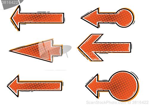 Image of arrows retro comic style