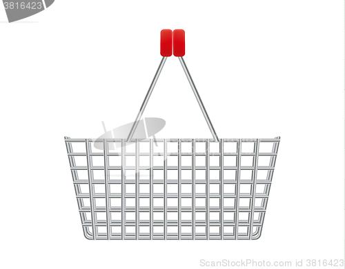 Image of metal supermarket basket